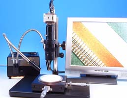 Video MicroZoom Mikroskop MBR10A mit Kaltlicht-Beleuchtung